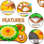 Interactive Dog Snuffle Mat Puzzle Slow Feeding Puppy Training Mat - GreenFur