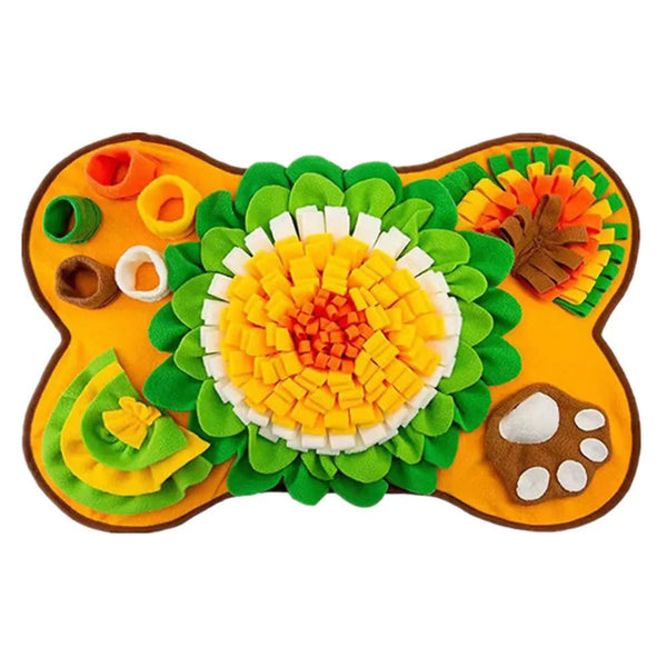 Interactive Dog Snuffle Mat Puzzle Slow Feeding Puppy Training Mat - GreenFur