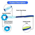 Interactive Dog Training Toy with Elastic Rope and TPR Chewing Ball - GreenFur