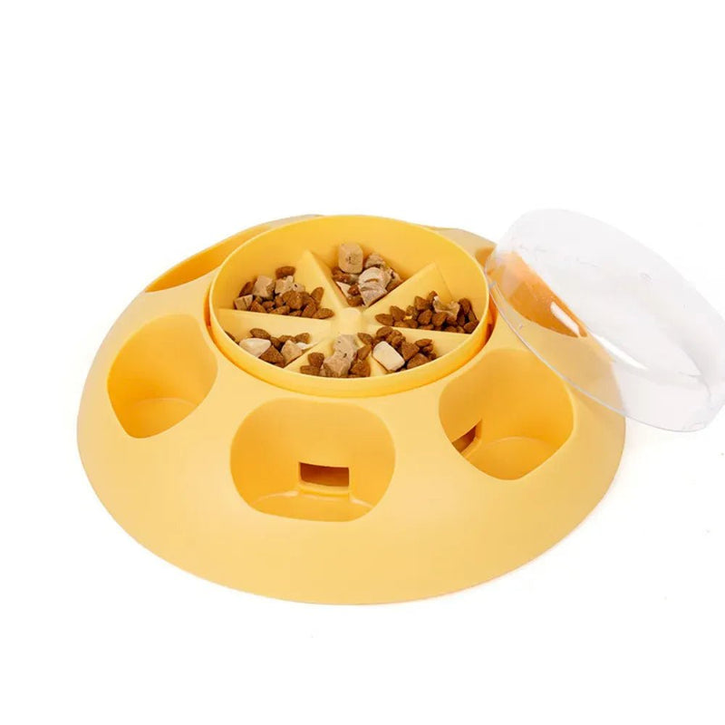 Interactive Dog Treat Dispenser Bowl for Slow Feeding Training Play - GreenFur