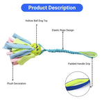Interactive Dog Tug Toy with Bungee Handle for Training and Fetch - GreenFur