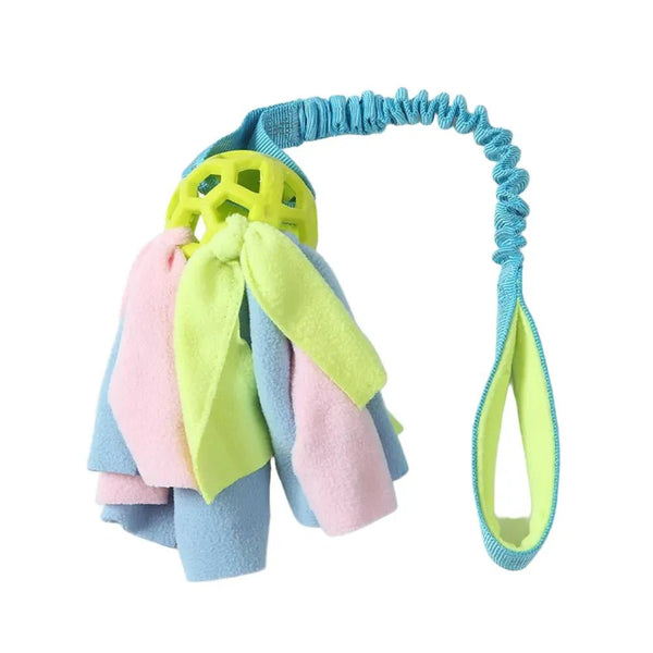 Interactive Dog Tug Toy with Bungee Handle for Training and Fetch - GreenFur