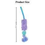 Interactive Dog Tug Toy with Treat Dispensing Ball and Plush Mop Section - GreenFur