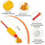 Interactive Dog Tug Toy with Treat Dispensing Ball and Plush Mop Section - GreenFur