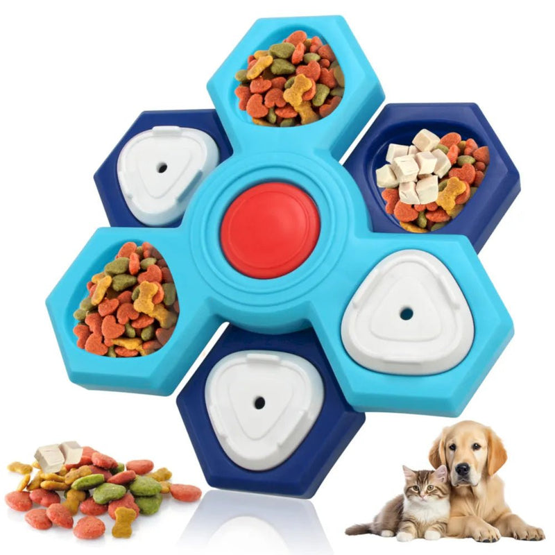 Interactive Double Layers Rotating Puzzle Dog Feeding Toys - GreenFur
