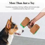 Interactive Dumbbell Shaped Dog Toy with Squeaker and Treat Holder - GreenFur