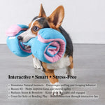Interactive Dumbbell Shaped Dog Toy with Squeaker and Treat Holder - GreenFur