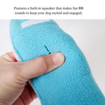 Interactive Dumbbell Shaped Dog Toy with Squeaker and Treat Holder - GreenFur