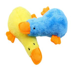 Interactive Durable Chew Squeaky Plush Duck Dog Toy - GreenFur