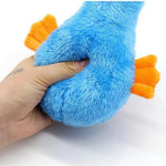 Interactive Durable Chew Squeaky Plush Duck Dog Toy - GreenFur