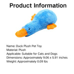 Interactive Durable Chew Squeaky Plush Duck Dog Toy - GreenFur