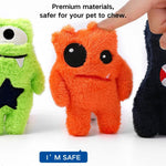 Interactive Durable Plush Monster Squeaky Chew Toy for Puppies - GreenFur