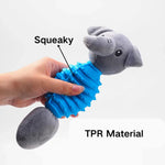 Interactive Elephant Head Shape Dog Squeaky TPR Plush Pet Chew Toy - GreenFur