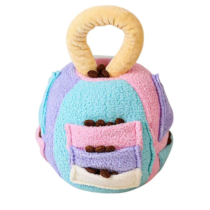 Interactive Fleece Treat Hiding Toy with Squeaker Crinkle - GreenFur