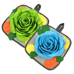 Interactive Flower - Shaped Foraging Mat for Small Pets Stress - Relief - GreenFur