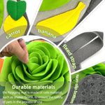 Interactive Flower - Shaped Foraging Mat for Small Pets Stress - Relief - GreenFur