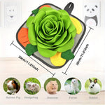 Interactive Flower - Shaped Foraging Mat for Small Pets Stress - Relief - GreenFur