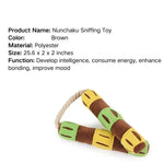 Interactive Food Hiding Chew Rope Squeaky Plush Dog Toy - GreenFur
