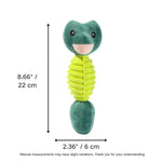 Interactive Frog Head Shape Dog Squeaky TPR Plush Pet Chew Toy - GreenFur