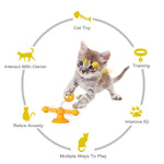 Interactive Funny Face Cat Toy with Suction Base - GreenFur