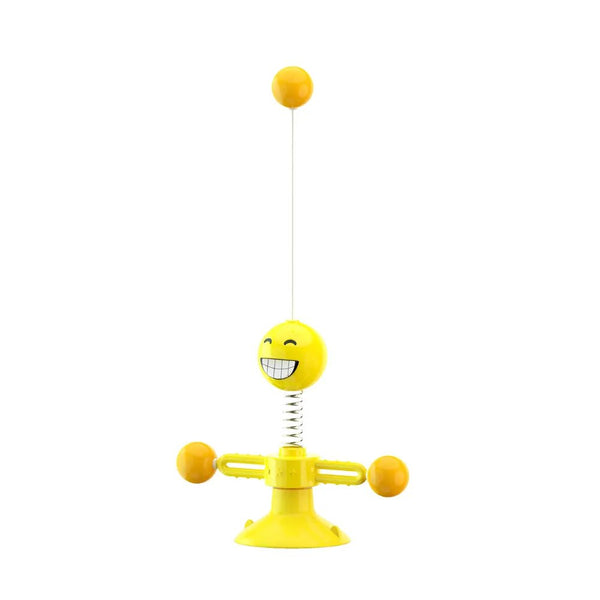 Interactive Funny Face Cat Toy with Suction Base - GreenFur