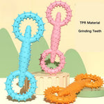 Interactive Grinding Teeth Pull Ring Dog Chew TPR Pet Toys - GreenFur