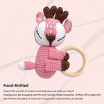 Interactive Handmade Pink Knitted Pet Toys with Built - in Rattle - GreenFur
