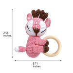 Interactive Handmade Pink Knitted Pet Toys with Built - in Rattle - GreenFur