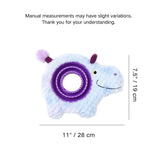 Interactive Hippopotamus Shape TPR Pet Treat Dish Plush Dog Toy - GreenFur