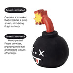 Interactive Natural Latex Dog Toy BB Squeaker Bomb for Small Breeds - GreenFur