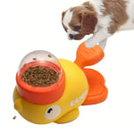 Interactive Non - Electric Yellow Duck Shaped Dog Push Toy - GreenFur