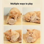 Interactive Paper Rope Ball Cat Toy with Crinkle Sound - GreenFur