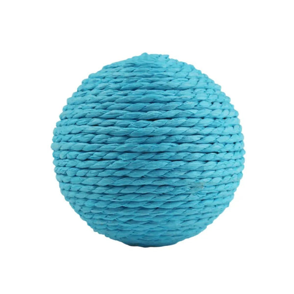 Interactive Paper Rope Ball Cat Toy with Crinkle Sound - GreenFur