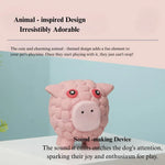 Interactive Pig Shape Chew Toys with Squeaky for Dog - GreenFur
