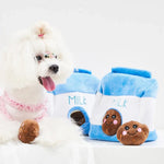Interactive Plush Dog Toy Milk Bottle for Dogs - GreenFur