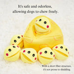 Interactive Plush Dog Toy with Squeaker Cheese Cake for Dogs - GreenFur