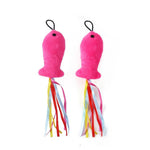 Interactive Plush Fish & Mouse with Tassel Cat Toy Wand Replacement Head - GreenFur