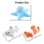 Interactive Plush Ocean Fish Cat Toy Self Play Chew Toy - GreenFur