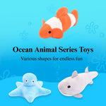 Interactive Plush Ocean Fish Cat Toy Self Play Chew Toy - GreenFur