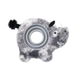 Interactive Rhinoceros Shape TPR Pet Treat Dish Plush Dog Toy - GreenFur