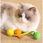 Interactive Rope Hanging Sisal Ball Toy for Cats - GreenFur