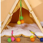 Interactive Rope Hanging Sisal Ball Toy for Cats - GreenFur