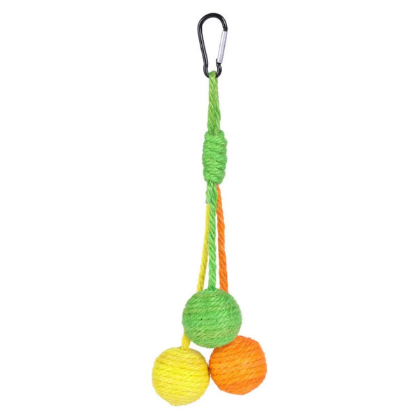 Interactive Rope Hanging Sisal Ball Toy for Cats - GreenFur