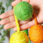 Interactive Rope Hanging Sisal Ball Toy for Cats - GreenFur