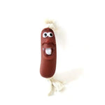 Interactive Sausage Dog Chew Toy Durable PVC Pet Toy For Teeth Cleaning - GreenFur