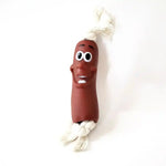 Interactive Sausage Dog Chew Toy Durable PVC Pet Toy For Teeth Cleaning - GreenFur