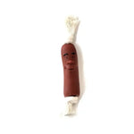 Interactive Sausage Dog Chew Toy Durable PVC Pet Toy For Teeth Cleaning - GreenFur