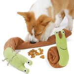 Interactive Snail Shaped Pet Toy Squeaky Foraging - GreenFur