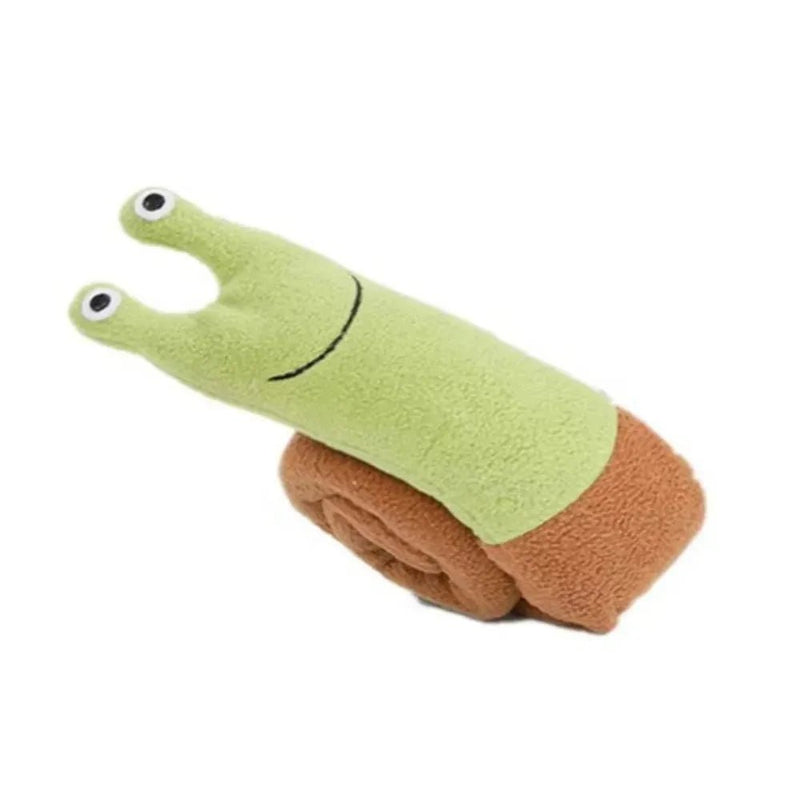 Interactive Snail Shaped Pet Toy Squeaky Foraging - GreenFur