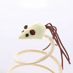 Interactive Spring - Coil Mouse Fish Style Plush Cat Toy - GreenFur